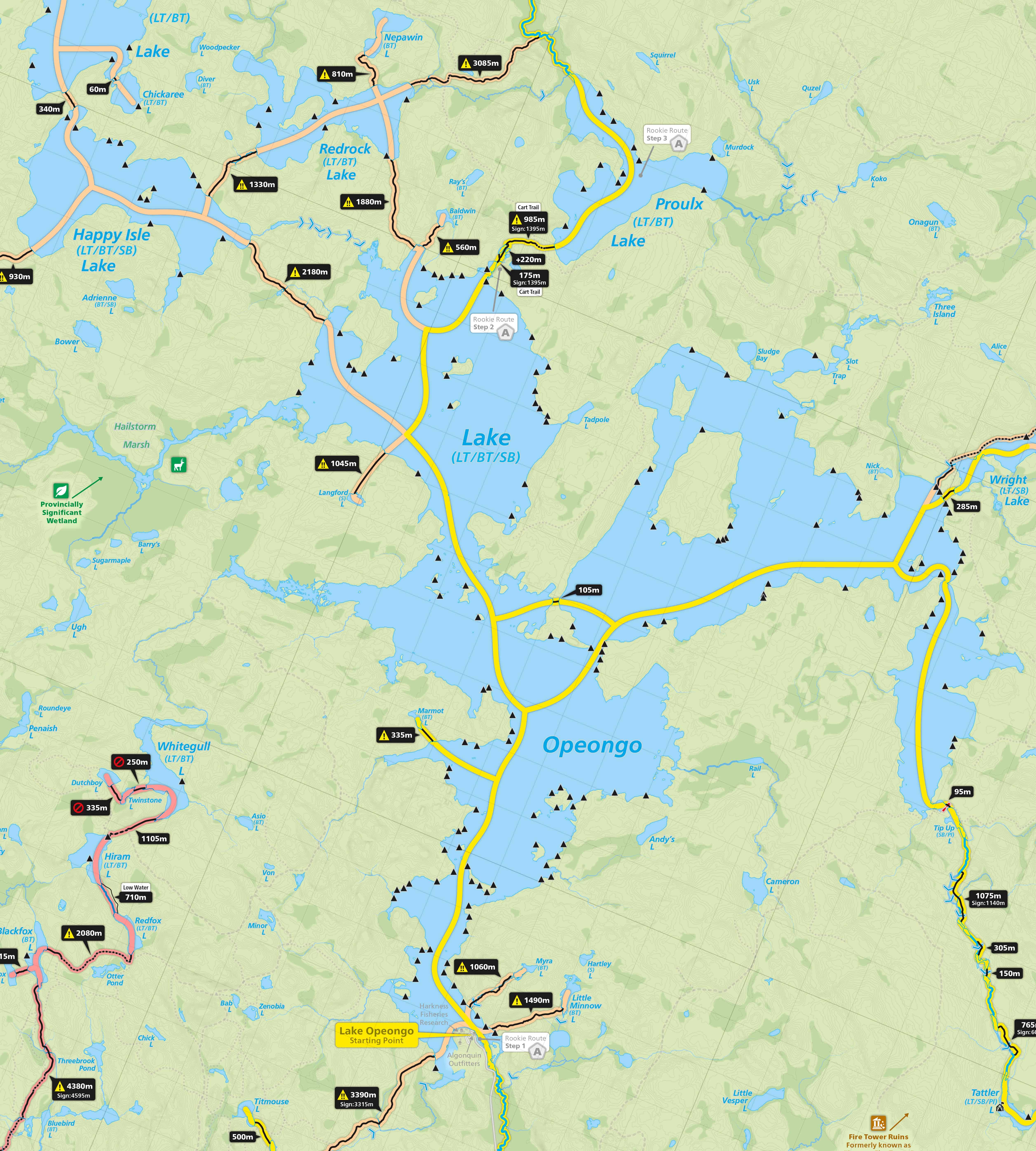 Rock Lake Algonquin Park Map